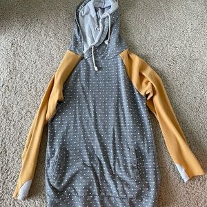 Double hooded lightweight sweatshirt